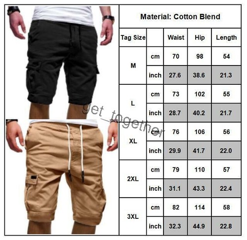Herren Cargo Shorts Sommer - Leichte Baumwoll-Bermudas Mit Stretch & Vielen Taschen