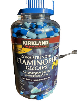    Kirkland Signature Acetaminophen PM, 500 mg, 375 Capsules   