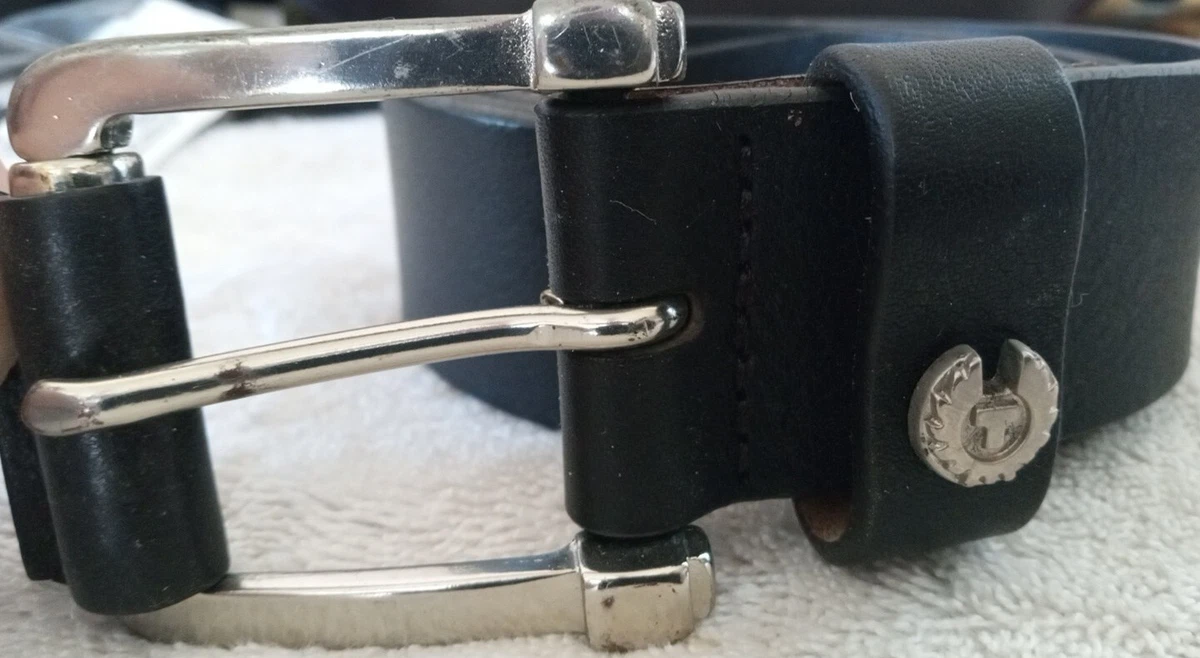 Wide leather Belstaff Belt Belstaff Roller Buckle Belt in black main image 4