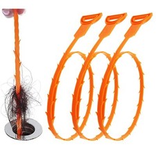 Forlivese Drain Snake Clog Remover Hair snake Tool Drain Opener 3 Pack 25 Inch