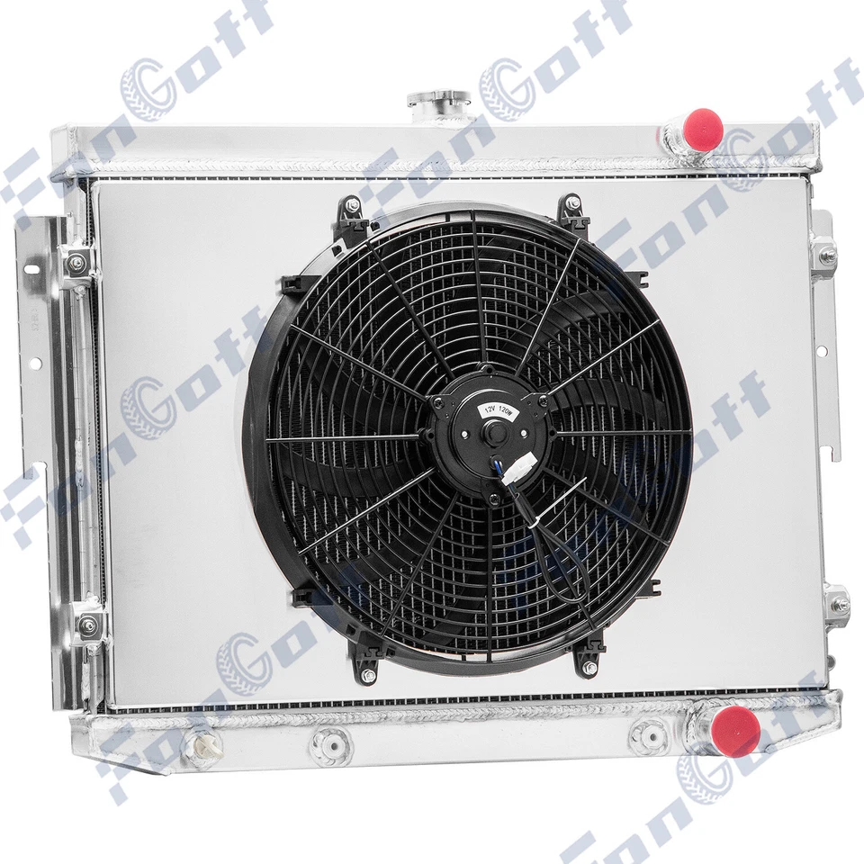 3 Row Radiator&Shroud Fan fit 73-1978,74 Dodge Charger/Plymouth Chrysler 7.2L V8 Foto 4 de 4