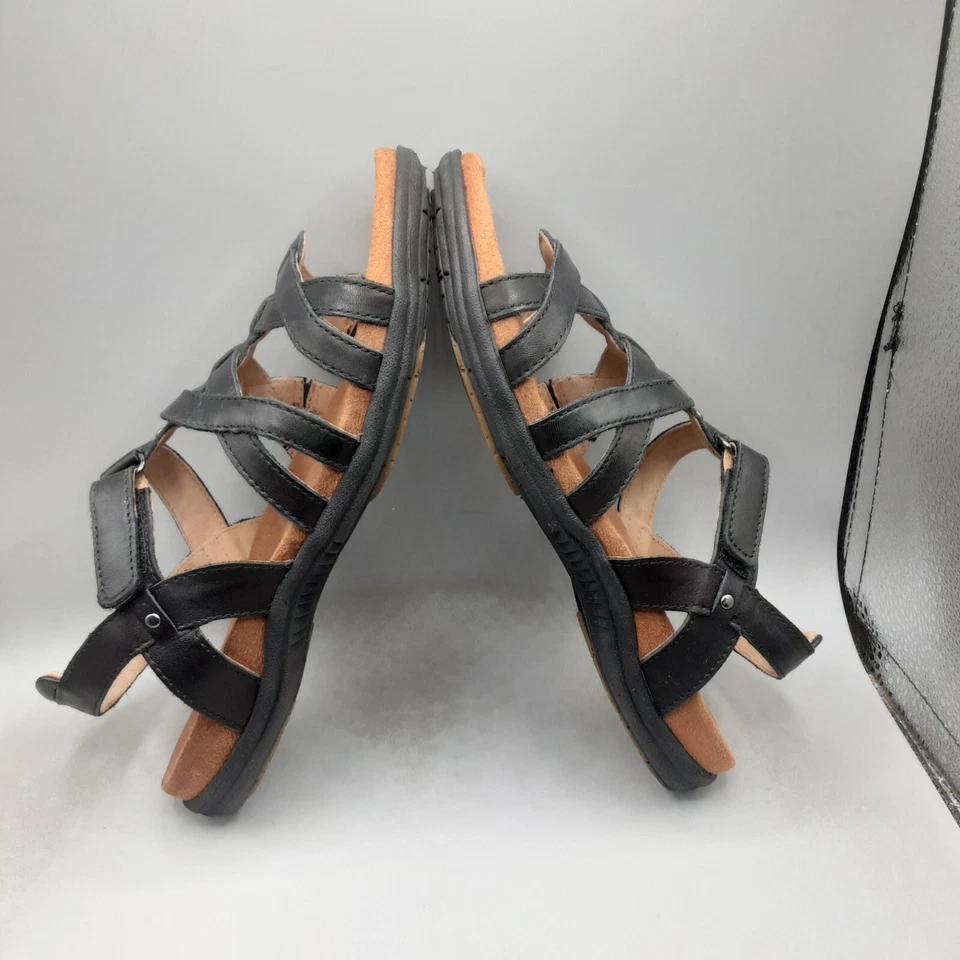 Sandalias para mujer Cobb Hill Rubey tejidas con tiras 7W negras A11 Foto 4 de 4