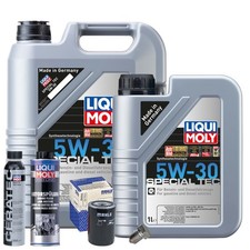 Motoröl 5W30 LIQUI MOLY 6L+MAHLE Ölfilter+Spülung+Cera Tec+Ölablassschraube