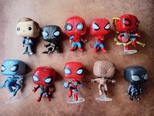 10 X Spiderman Pop Vinyl Figures Very Good Condition marvel bobbleheads
