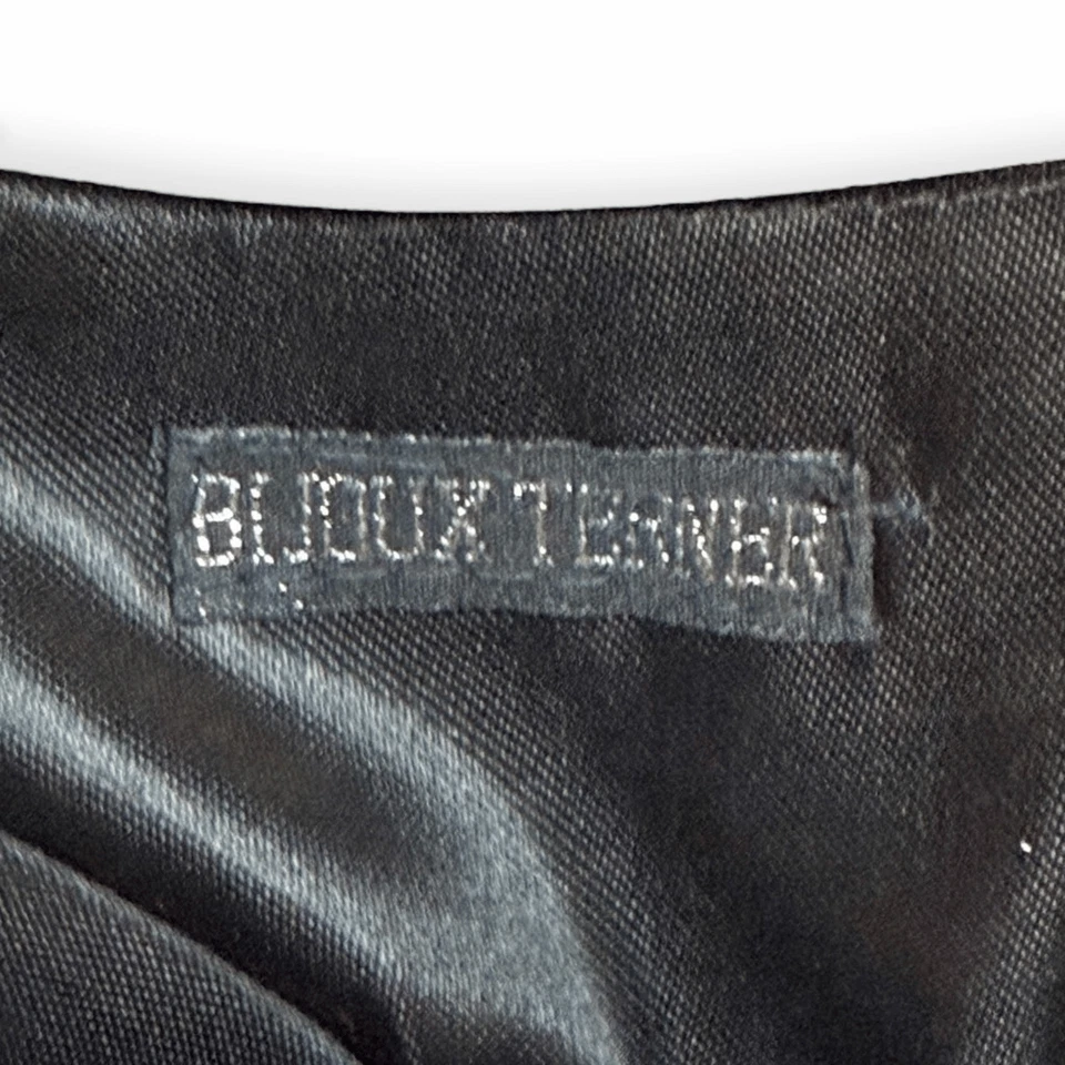 VINTAGE BIJOUX TERNER Women’s Black Multicolor Beaded Floral Evening Clutch Purs - Image 3 of 4