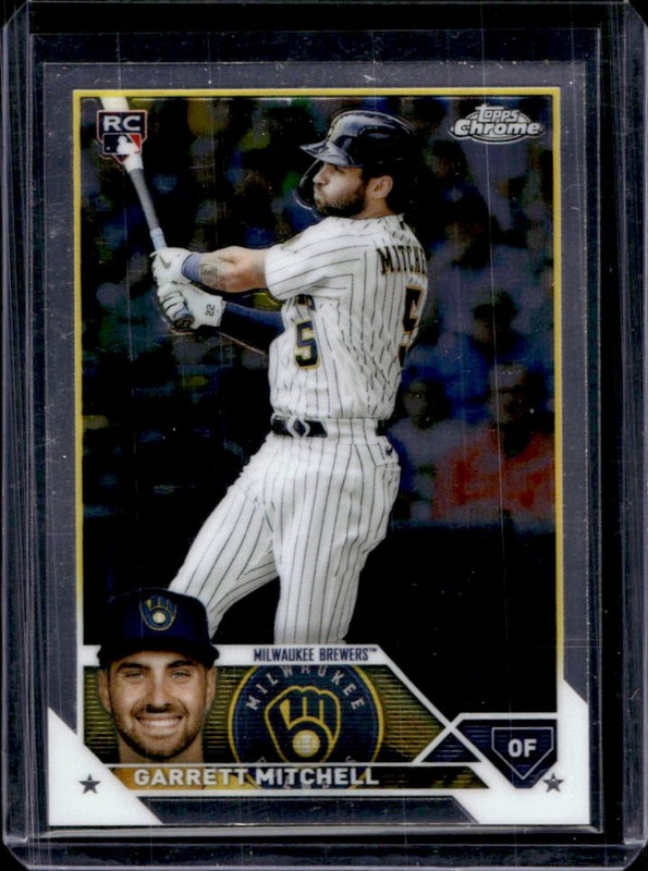 2023 Topps Chrome Garrett Mitchell RC Rookie #110 Brewers