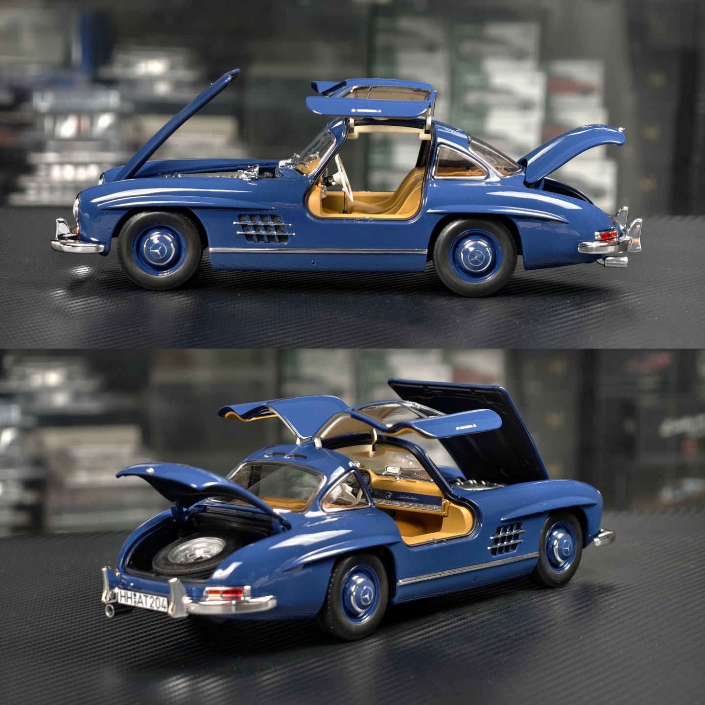 NOREV 1:18 Mercedes Benz 300SL 1954 gull wing door alloy car model