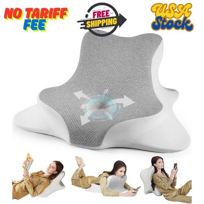 Reading Pillow for Bed, Lying, Leaning and Prone, Ergonomic Memory Foam Bed ...