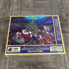 New Christmas Advent Calendar Puzzle 1008 Pieces Victorian Santa Sleigh Reindeer