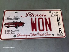 2015 Illinois Vehicle Show Vanity License Plate Won