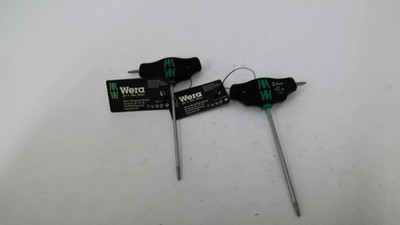 WERA 467 Torx HF Screwdrivers With Ergonomic Hex T-Handles TX7X100 Lot Of 2