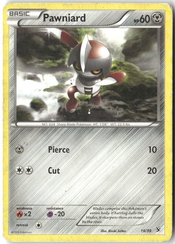 Pawniard 19/39 Kalos Starter Set Pokemon Heavily Played