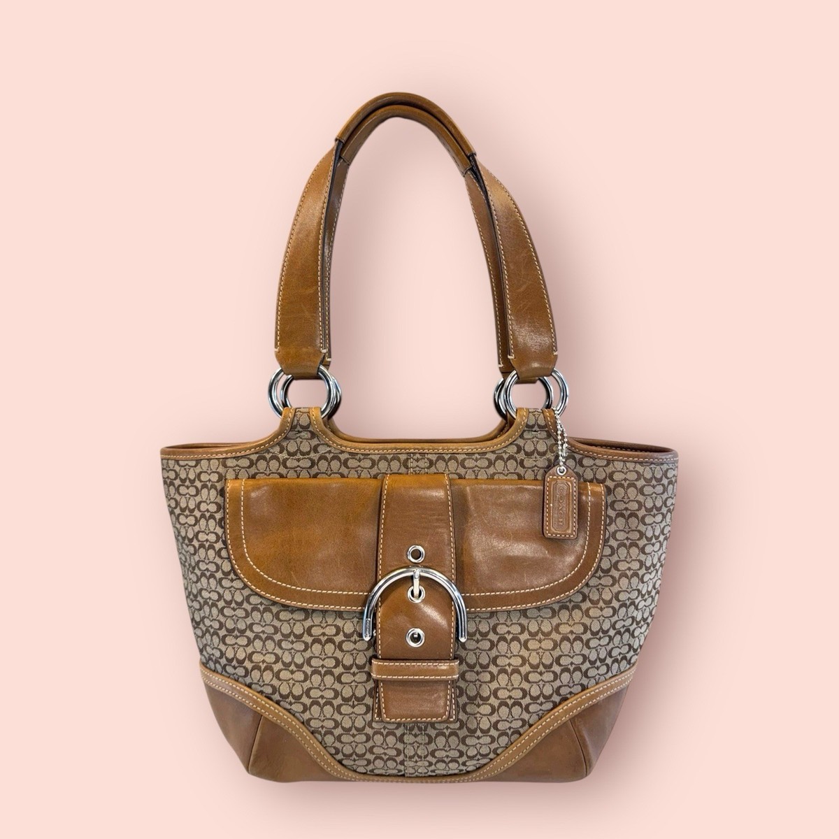 COACH コーチ ショルダーy2k soho signature COACH SoHo Y2K Vintage Soho Signature Flap Luxury Designer