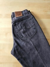 Vintage LEE Jeans: Brown Cotton Denim Pants, Union Made USA , 29x30