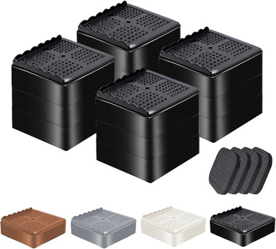 Furniture Risers Heavy Duty Adjustable Bed Risers Blocks Lift 4, 3, 2 Inches for