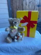 Vtg Steiff Teddy bear and baby bear