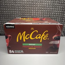 84 Count McCafe Premium Roast Decaf Coffee K-Cups Medium Roast Fresh