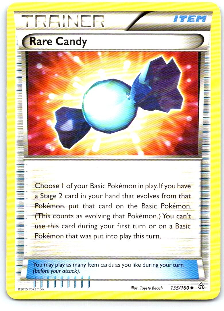 Rare Candy 135/160 Uncommon Primal Clash Pokemon Near Mint
