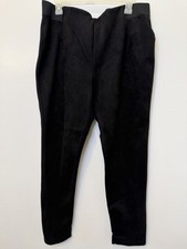 Chaps Women's 1X Black Skinny Pants Stretch Waist No Pocket Faux Suede Pull On