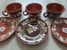 Geschirr 3er-Set ehemals VR Ungarn mit gr. Tasse /Teetasse, gr. Teller Retro