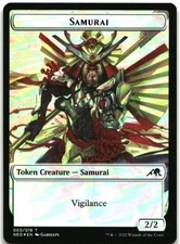 MTG Samurai (003) // Keimi (013) Double-sided Token FOIL T Kamigawa: Neon Dynast