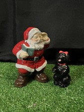 Coca Cola Brand  2002 Holiday Portraits Ceramic Salt & Pepper Shaker Set 2pc