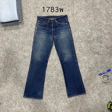 Vintage USA Levis 517 Jeans Actual 29x27.5 Light Wash Blue Distressed Repair