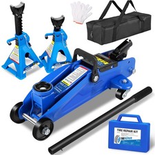 2 Ton (4000 lbs) Capacity Floor Jack Low Profile Garage Hydraulic Trolley