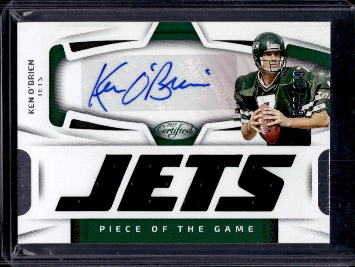 Ken O'Brien 2025 Panini Certified #POGS-KOB Fabric of the Game Auto /149 Jersey