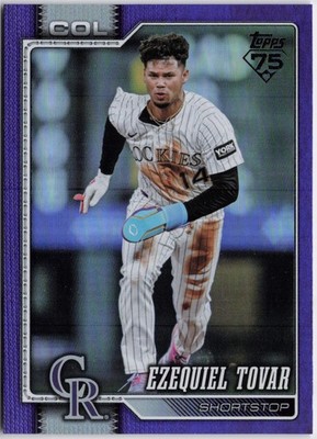 2026 Topps #285 Eury Pérez Purple Rainbow Foil #/250