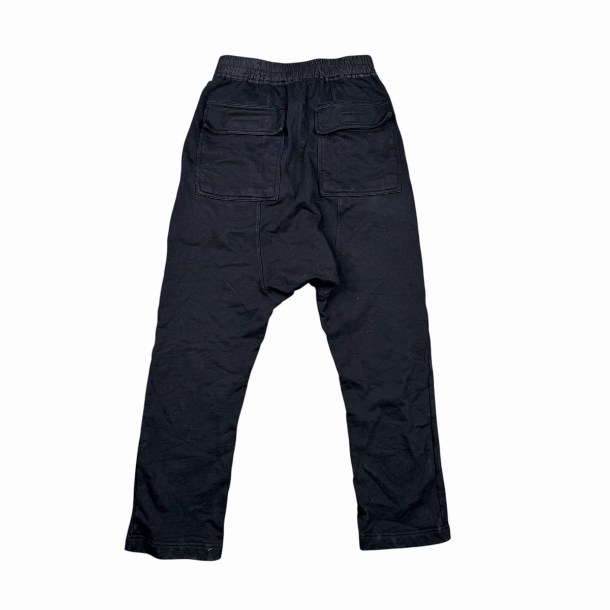 Rick Owens DRKSHDW Black Cotton Big Back Pockets Sweatpants Sz M
