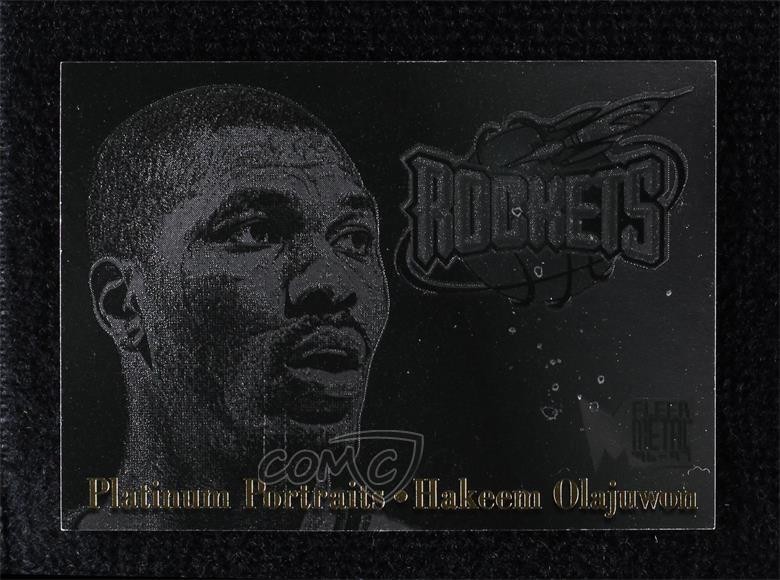 1996-97 Fleer Metal Platinum Portraits Hakeem Olajuwon #9 HOF 1oa6