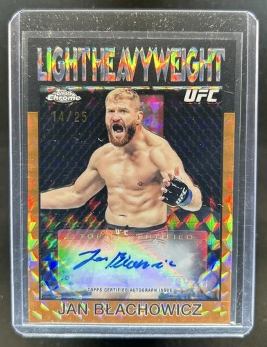 2026 Topps Chrome Sapphire UFC Jan Blachowicz 1986 Orange Refractor Auto #/25