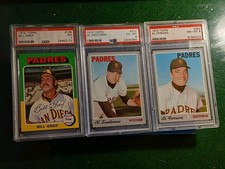 PSA LOT 1970 Topps #345 Ferrara #212 Santorini 1975 #168 Greif Padres MLB