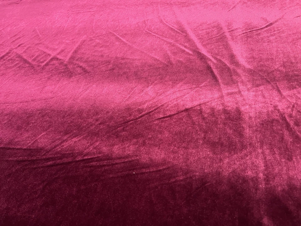 Purple Berry Velvet Fabric by Yard Soft Stretch Upholstery Sewing Material 152cm - Image 3 of 4