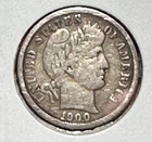 1900 US Barber SILVER Dime! "Philadelphia" Mint! FINE/VF! Old US Coin!