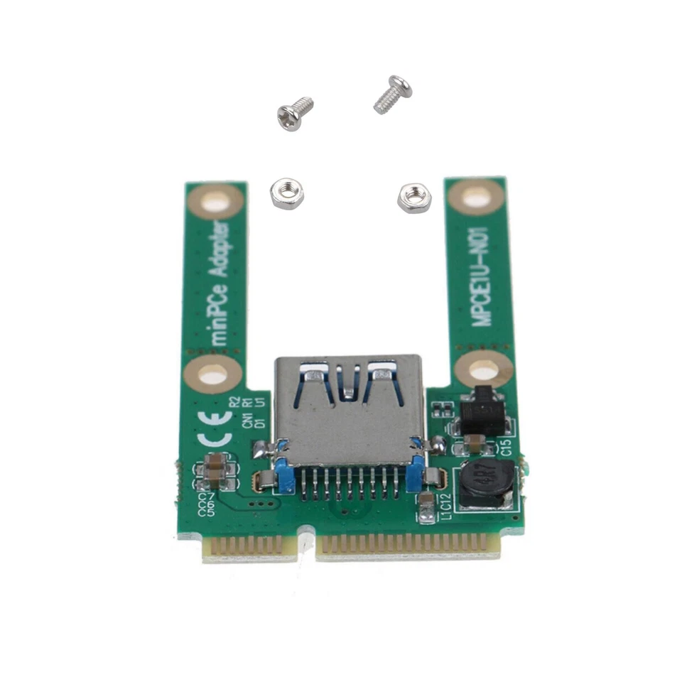 Laptop Mini PCI-e to USB2.0 Adapter Card PCIe Extended USB Interface With Screws - Image 2 of 4