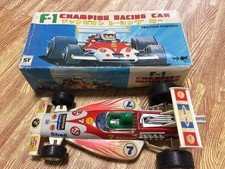 Vintage Retro Japanese Tin Toy Racing Car for Collectors