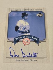 Don Gullett 2003 Upper Deck Yankees Signature Series Pride of New York Auto