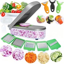 Vegetable Chopper, Pro Onion Chopper Slicer Dicer Cutter Shredded- Cheese & V...