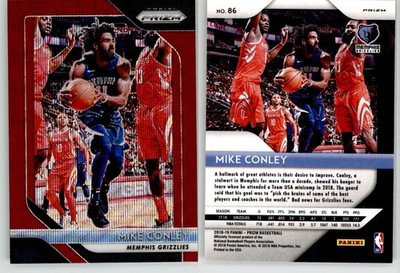 Mike Conley 2018-19 Prizm Ruby Wave #86 Grizzlies