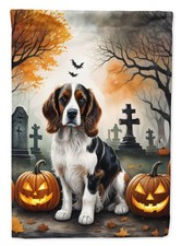 Caroline's Treasures Welsh Springer Spaniel Spooky Halloween House Flag