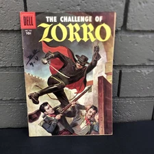 THE CHALLENGE OF ZORRO in VF a 1956 DELL FC #732 Golden Age comic Some Wear