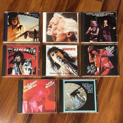 ROBIN TROWER JOHNNY EDGAR WINTER AEROSMITH PAT TRAVERS BLUES PROJECT 8 CD LOT!!!