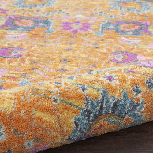 Nourison Passion Sunburst 4' x Round Area Rug, Boho, Moroccan, Bed Room, Livi... - Picture 7 of 8