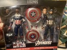 Hasbro Legends Series Captain America Sam Wilson Steve Rogers Action Figures Set