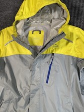 L.L. Bean Kids Windbreaker Hooded Colorblock Gray Yellow Size L 14-16