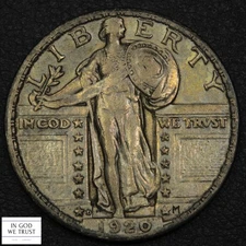 1920 D Standing Liberty Silver Quarter 25C