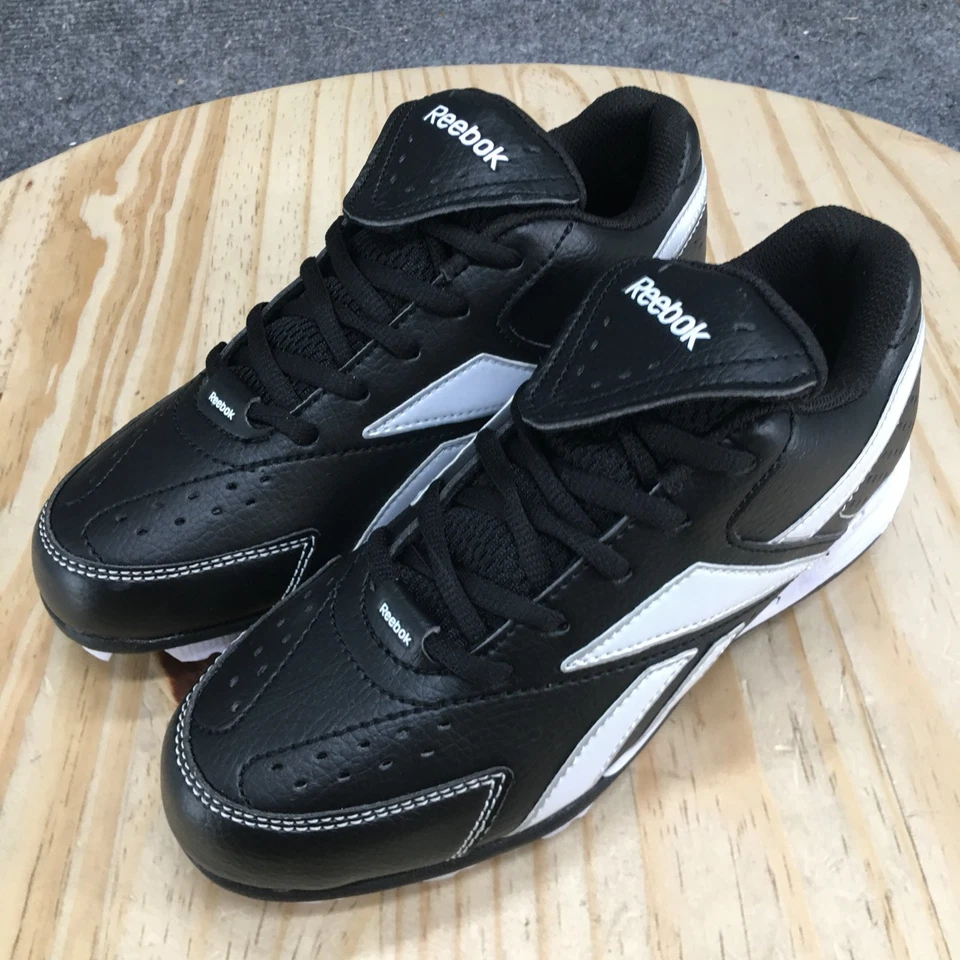 NEW Reebok Shoes Youth 3.5 Boys Prospect Low MRT Baseball Cleats Sneakers Black - Image 3 of 4