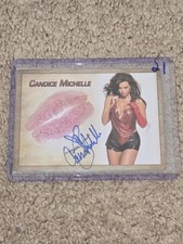 Candice Michelle Signed Kiss Card WWE  Model Collectors Expo Go Daddy #21